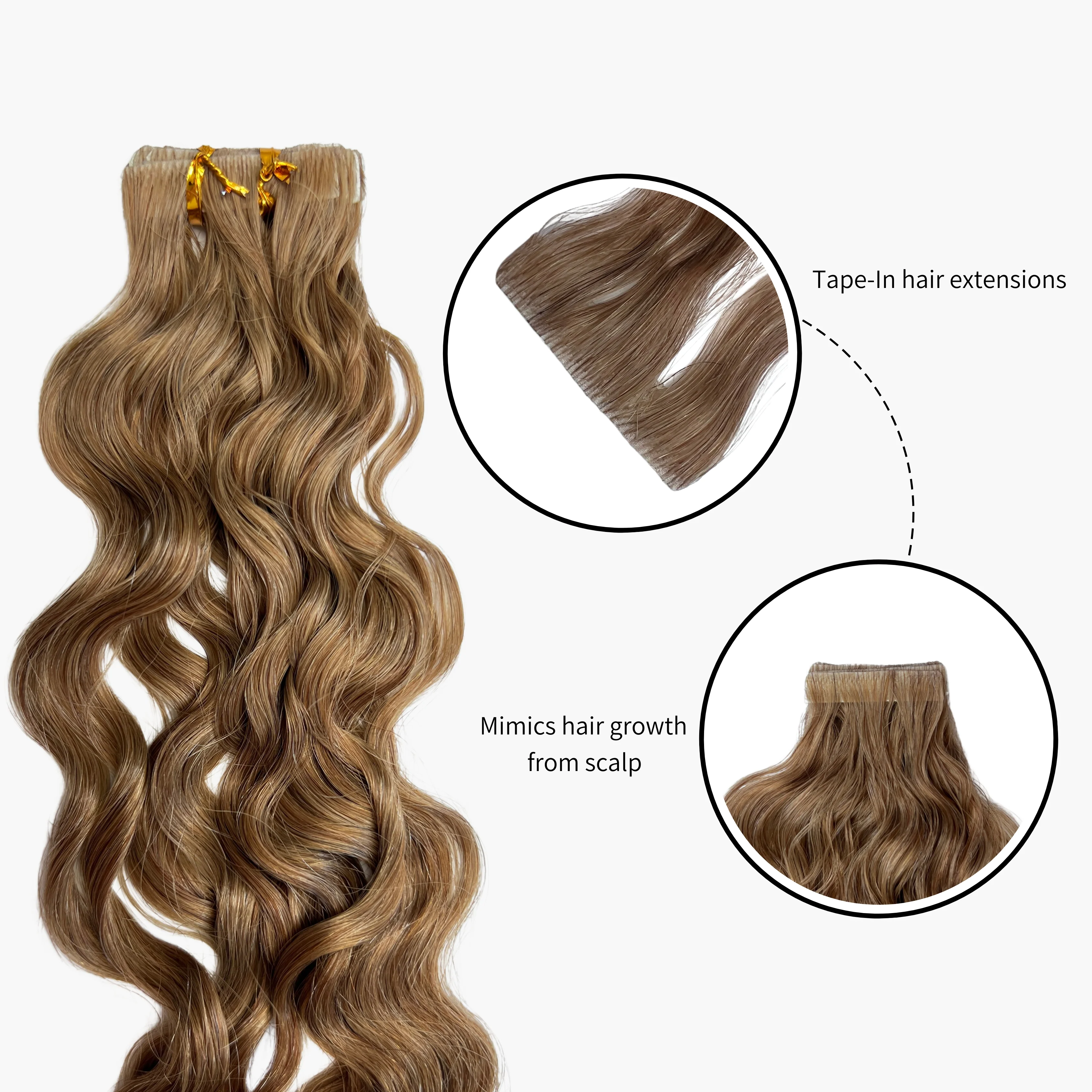 Sambi Dark Blonde Invisible Tape-Ins - Image 2