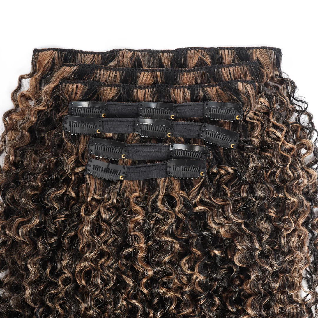 Sambi Chestnut Brown Highlights Classic Clip-Ins - Image 7