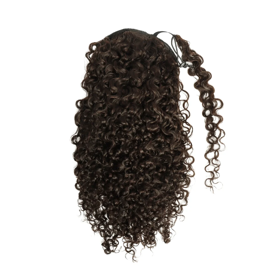 Sambi Dark Brown Drawstring Ponytail