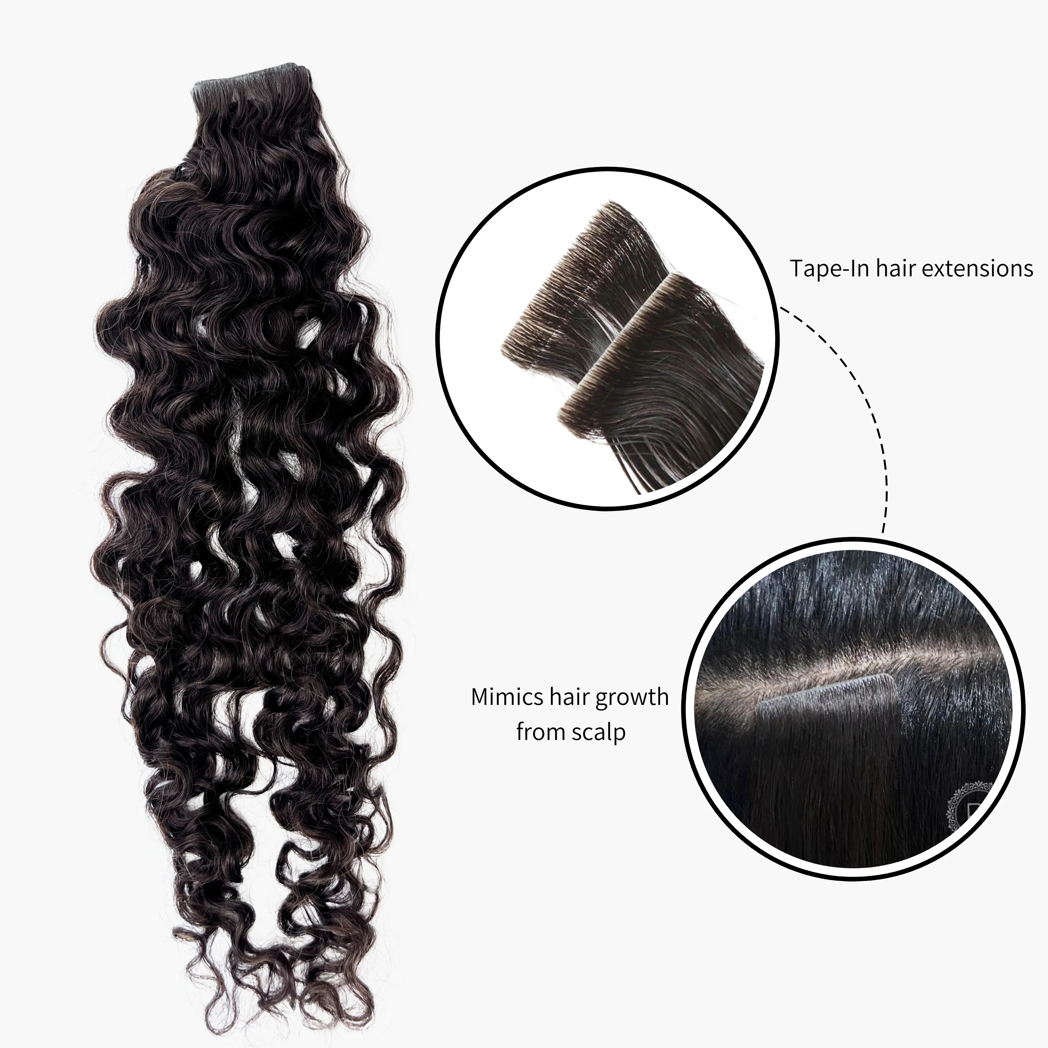 Sambi Dark Brown Invisible Tape-Ins - Image 3