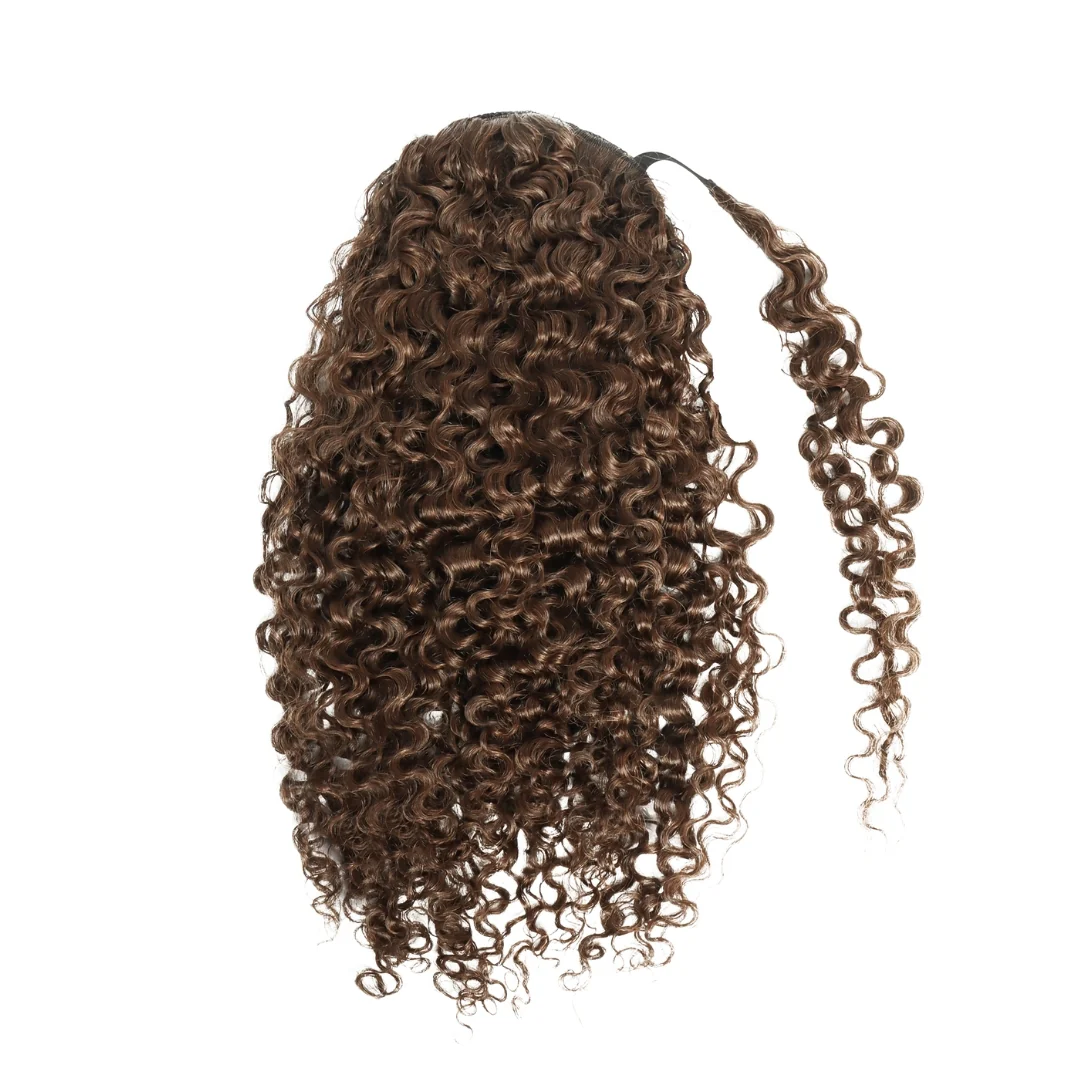 Sambi Mocha Brown Drawstring Ponytail