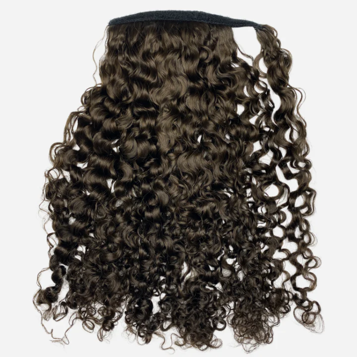 Sambi Mocha Brown Wrap Ponytail - Image 3