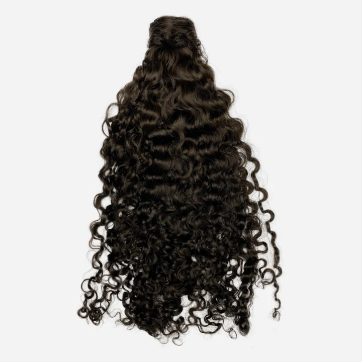 Sambi Mocha Brown Wrap Ponytail - Image 4