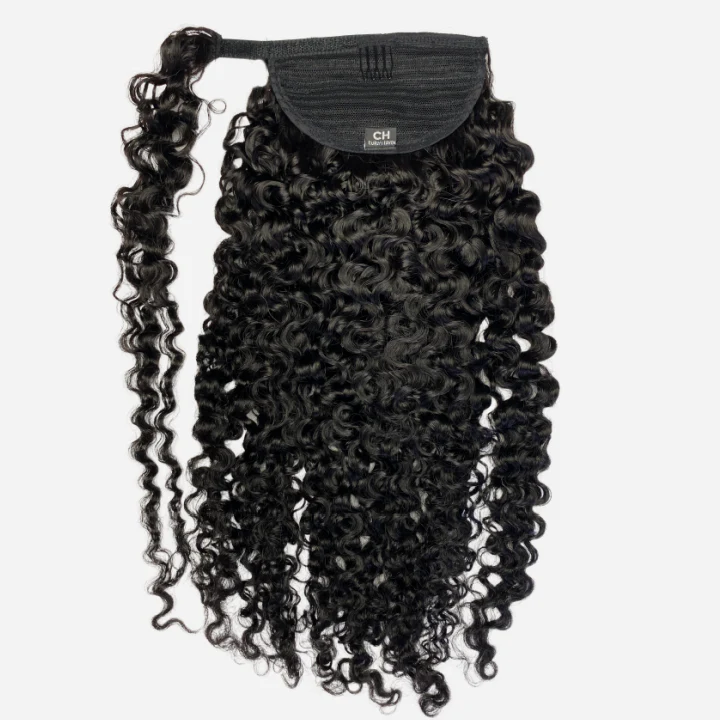 Sambi Off Black Wrap Ponytail