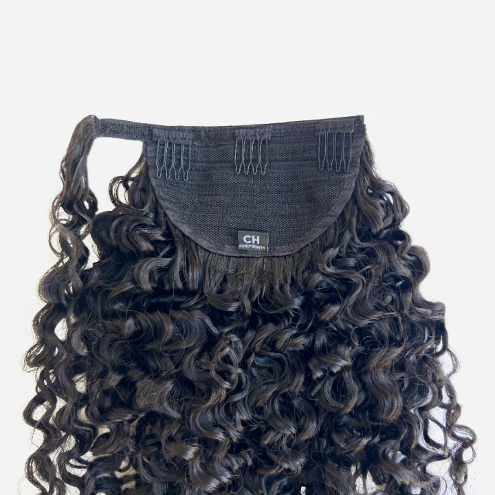 Sambi Off Black Wrap Ponytail - Image 4
