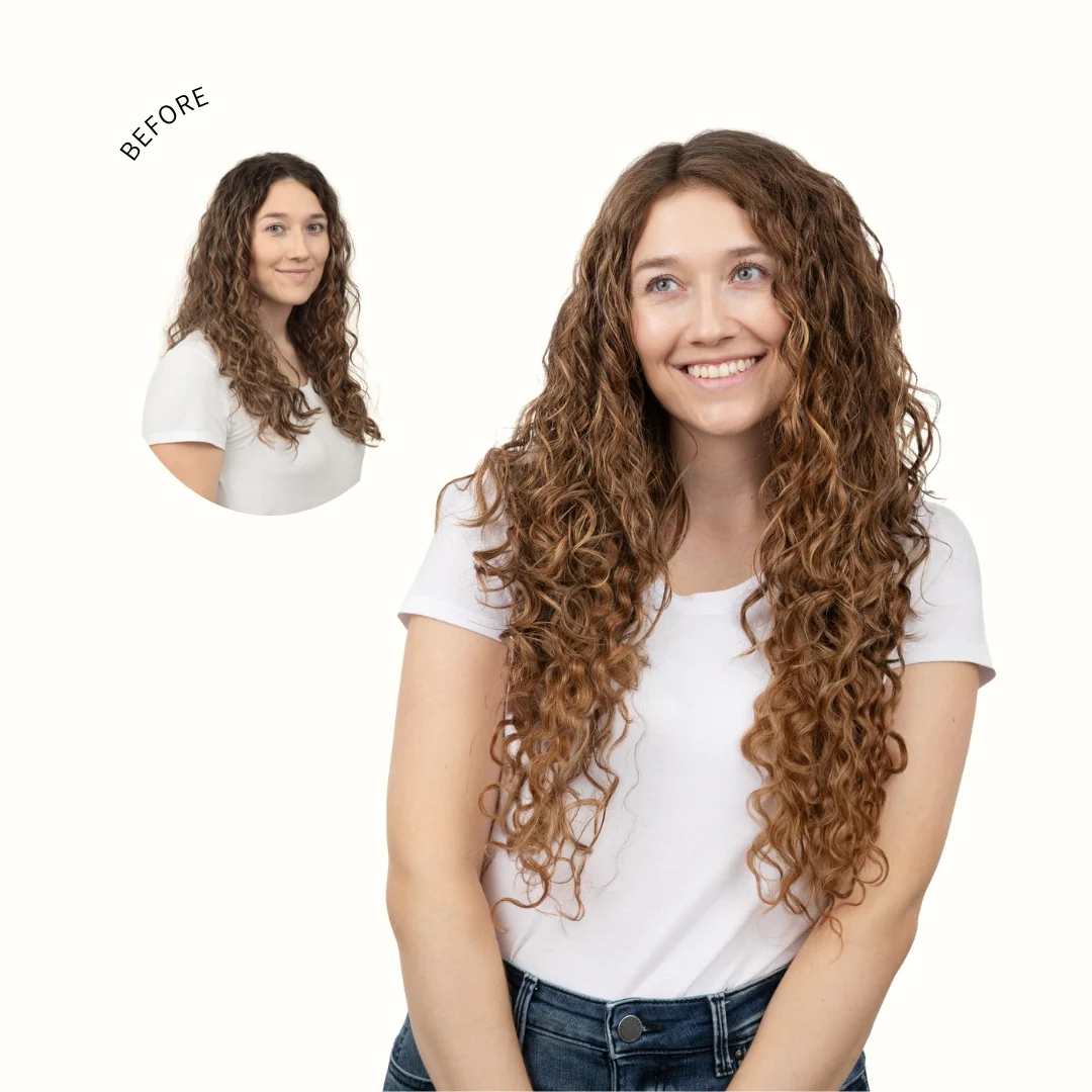 Wavy Curly Chestnut Brown Classic Clip-Ins - Image 3