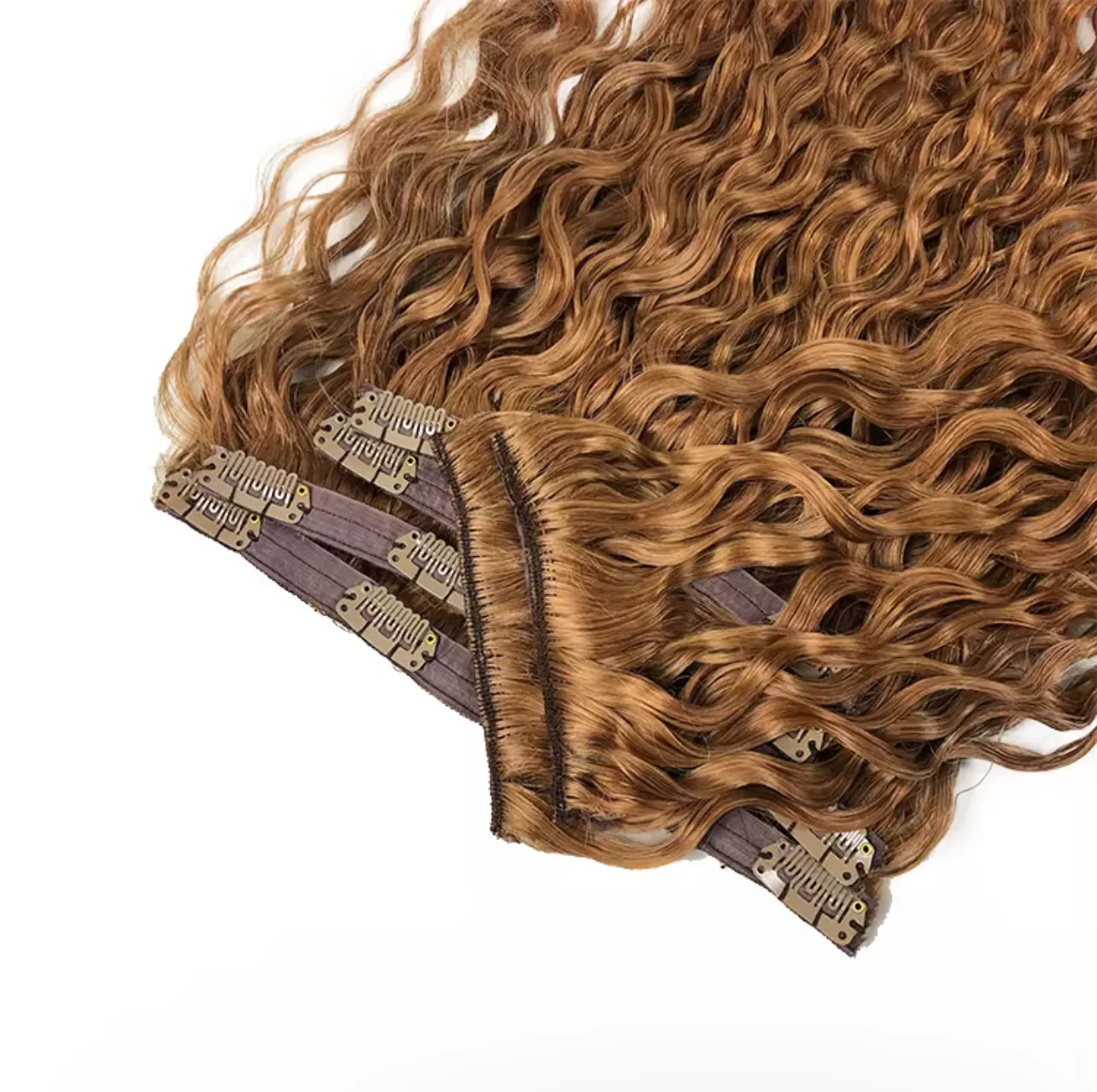 Wavy Curly Chestnut Brown Classic Clip-Ins - Image 4