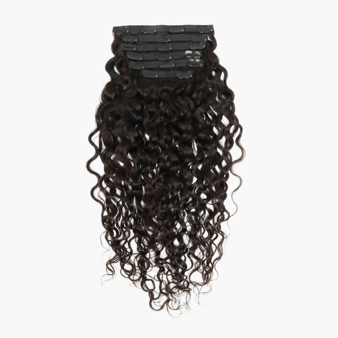 Wavy Curly Dark Brown Classic Clip-Ins - Image 3