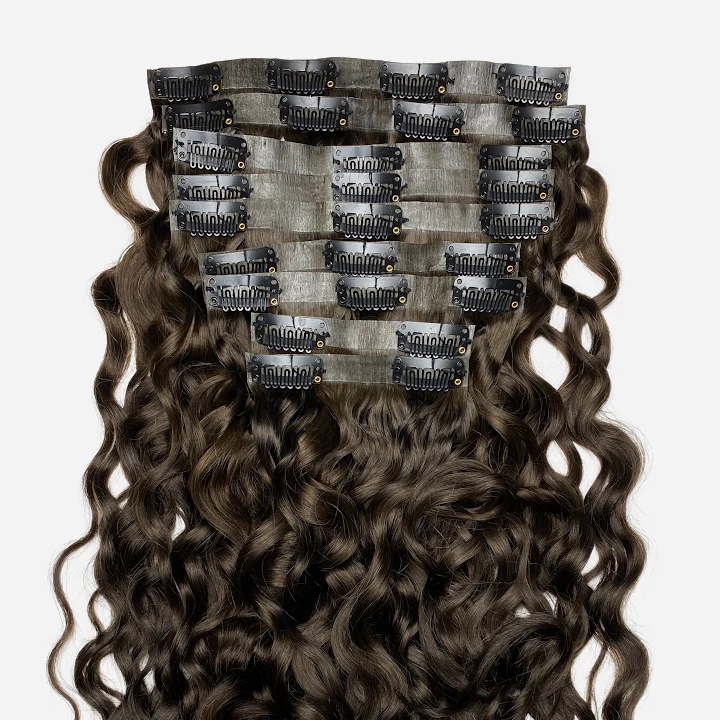 Ringlet Curl Mocha Brown Seamless Clip-Ins - Image 4